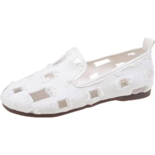 New womens single shoes fashion cloth mesh mesh breathable shallow mouth non-slip lightweight comfortable casual shoes women