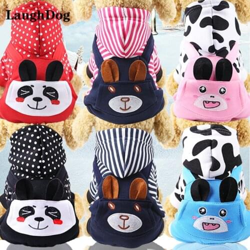 Cotton Pet Dog Clothes Hoodie For Small Dogs Winter Warm Hooded Double Thickness Dog Coat Chihuahua Pug Teddy Dogs Clothing Pets