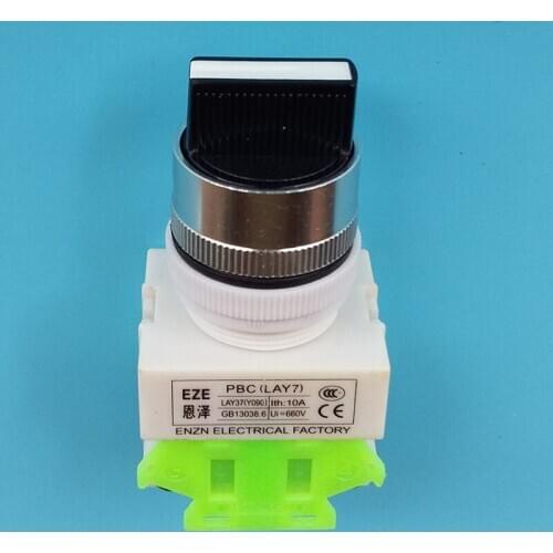 10pcs On-Off-On Three 3 Position Industry Reset Rotary Pus Button Switch 660V Ui 10A Ith