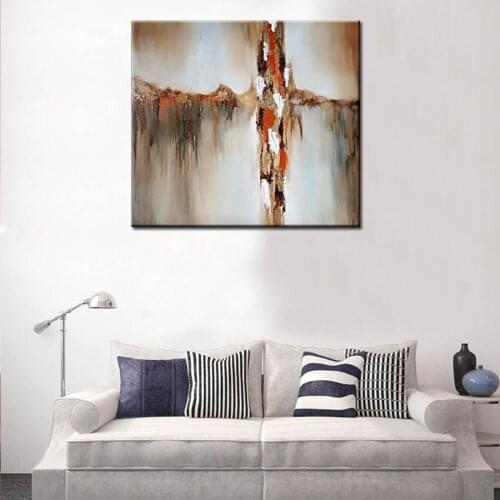 100% Handmade modern abstract brown oil Painting On Canvas Wall art Pictures For Living Room bedroom Wall Art Home Decor