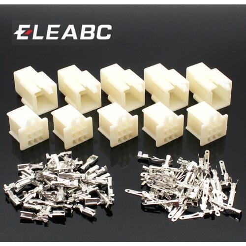 5set/lot 2.8mm 9 pin Automotive 2.8 Electrical wire Connector Male Female cable terminal plug Kits Motorcycle ebike car