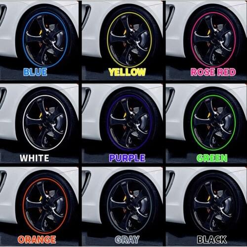 8 Meter Automobile Car Auto Wheel Rim Protectors Rings Alloy Gators Decor Guard Line Strip Protection Strip Good Quality