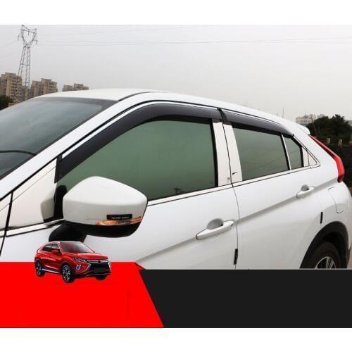 Car waterproof decorative strip sun visor special modified window rain eyebrow decoration For Mitsubishi ECLIPSE CROSS 2018 2019