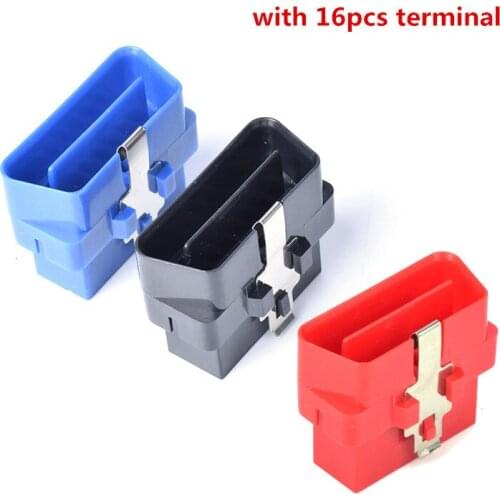 Automotive 16pin Assembled OBD male connector OBD2 solderless crimping male connector with 16 terminals 12V 24V