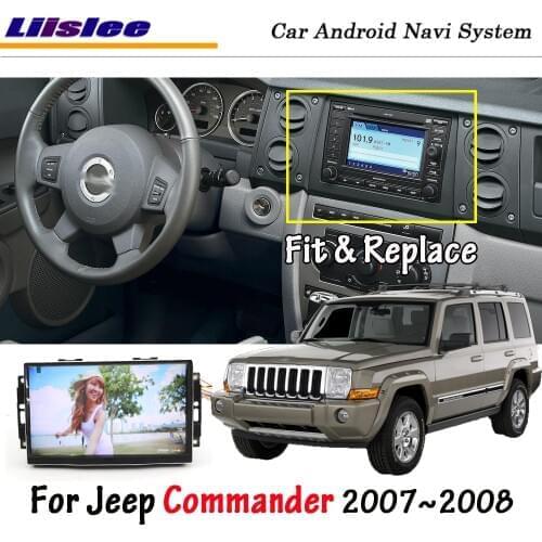 Car Android 8.0 For Jeep Commander 2007~2008 Stereo Radio Carplay Screen Video GPS Navigation Multimedia No DVD Player