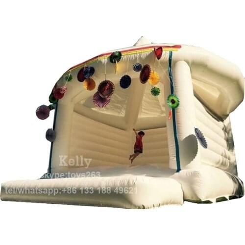 Free shipping to door wedding durable inflatable bouncer castle for sale, commercial high quality inflatable bounce air jumper