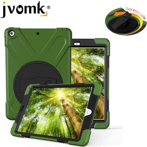 Case For Apple iPad 9.7 inch 2017 2018 New model A1822 A1823 A1893, Kids Safe Shockproof Armor Soft Silicone+Hard Cover