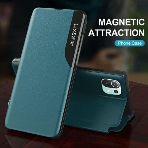 For Xiaomi Mi 11 Lite Case Smart Flip Magnetic Case On Xiomi Mi11 Light 5G 4G 11Lite 11Light Stand Book Phone Cover Coque Fundas