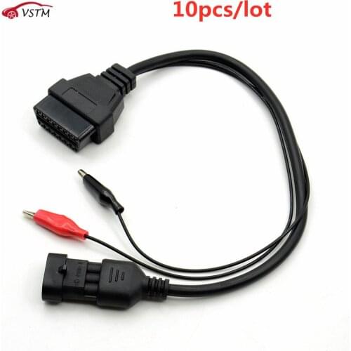 10pcs/lot 16 Pin to 3pin for fi-at obd cable connector for fi-at 3 pin Diagnostic Cable with Obd 2 Connector Tool diagnostic