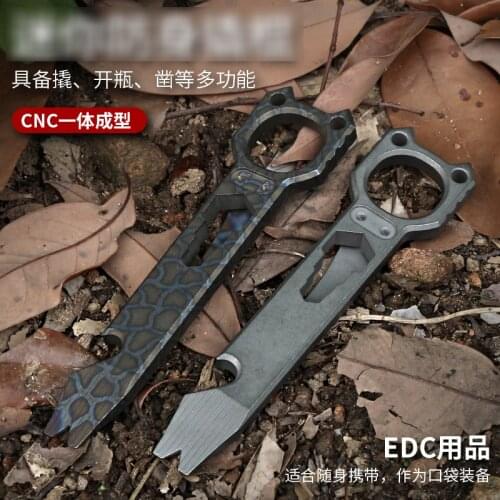 EDC Titanium Alloy Mini Crowbar tools Hand Outdoor Survival Camping Multifunction Bottle Opener EDC Tools