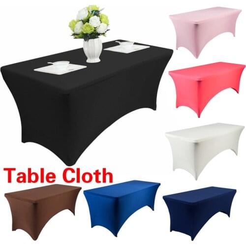 Cocktail High Stretch Wedding Hotel Birthday Table Cover Buffet Cloth Table Set Tablecloth Decoration