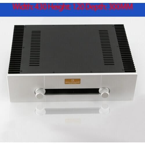 KYYSLB 430*120*313mm 120combined Class A Amplifier Chassis Box House DIY with Knob Acrylic Feet Power Base Amplifier Case Shell