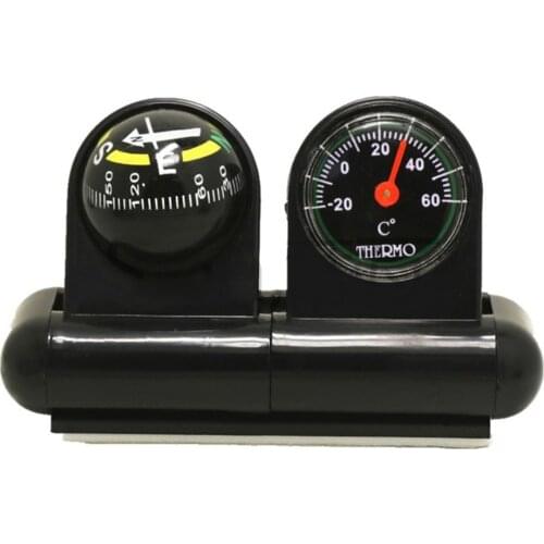 Multi-Function Car Compass Guide Ball With Thermometer Vehicle Inclinometer Slope Measure Tool For Travel Car Interior Decor