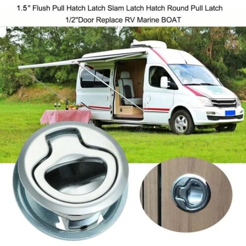 Marine Boat Stainless Steel 1.5" Flush Pull Hatch Latch Boat Hatch Latch Stainless RV Door Lock For Yacht Truck Trailer Camper