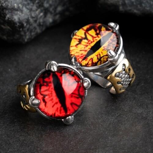 The Devil eyes sterling Silver rings for man Domineering fashion jewelry mygrillz