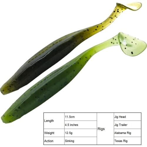 Soft jerk bait Minnow Swimming Shad Swimbait Softjerk 11.5CM 12.5G Rubber Bait Perch Zander Jig Trailer Fishing Lures