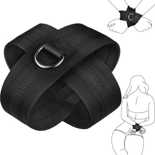 Adjustable PU Leather Cross Pattern HandCuffs Ropes For Female Bdsm Bondage Slave No Vibrators Adult Sex Toys For Women Couples