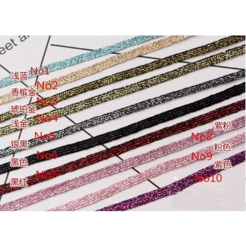 New 5M/Lot 6mm Trim Sewing Lace Gold Silver Braided Lace Ribbon Home Party Decoration DIY Clothes Curve Lace Accessories