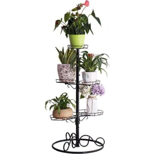 Wholesale high quality outdoor garden decor 100cm 3 tier vertical iron flower pot stand plant stand metal for indoor