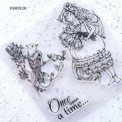 PANFELOU The witch bird Transparent Clear Silicone Stamp/Seal DIY scrapbooking/photo album Decorative clear stamp sheets
