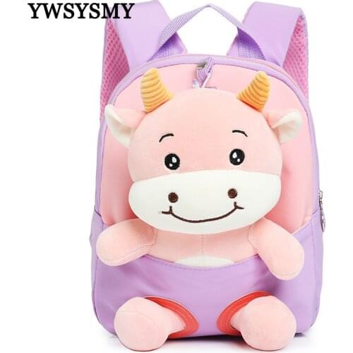 3D Cartoon Animal Backpack Kids School Bags Plush Backpack for Kindergarten Baby Boys and Girls Schoolbag Small Backpacks 1-6Y