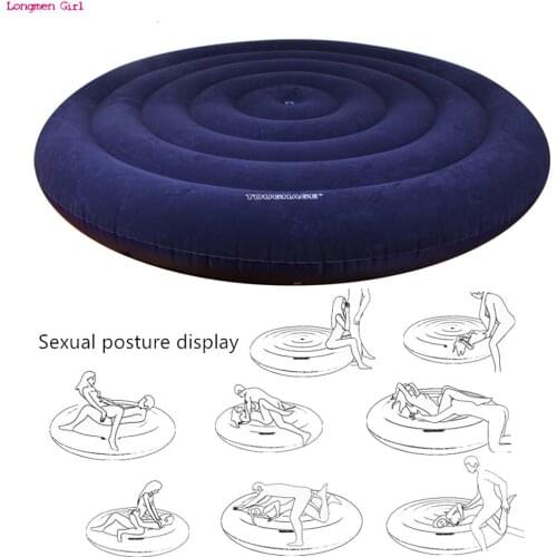 Sex Furniture Indoor Round Inflatable Folding Floor Bed Foldable Pvc Air Sofa/mattress/louge Chairs Sex Toys For Couple