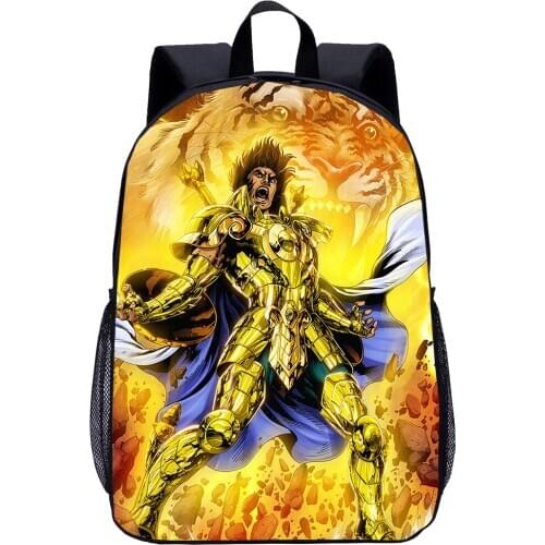 Saint Seiya High Class School Backpack Teenager School Bag Anime Cartoon Boy And Girl Casual Daypack