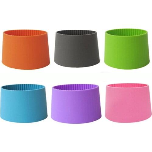 Silicone Non-slip Glass Bottle Mug Cup Sleeve Protector Heat Resistant Anti Scald Cover Sleeve