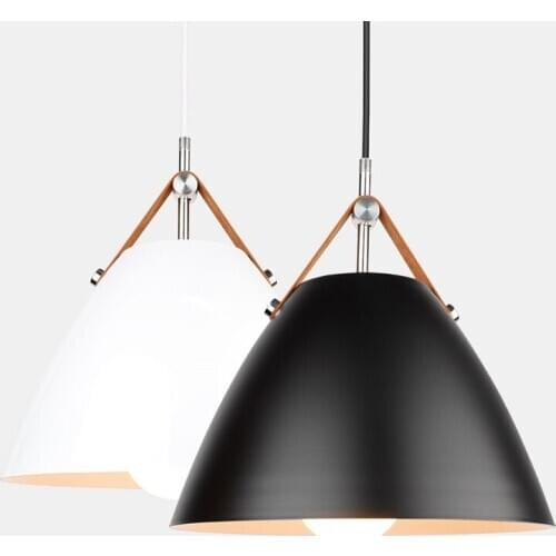 Nordic modern simple single-head creative iron hanging lamp Art Creative LED Pendant Light for bedroom bedside lamp dining room