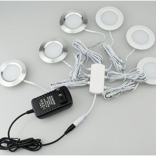 12V Ultra-Thin Concealed Mini LED Downlight LED Display Kitchen Under Cabinet Light With 2M Terminal Cable LED Lighting For Home