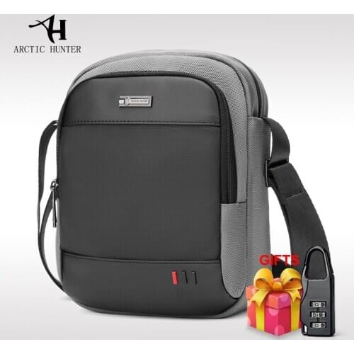 ARCTIC HUNTER Mens Bussiness Crossbody Bags Shoulder Bags Waterproof Mens Sling Bag Messenger Bag Fit 8 Inch Ipad Male Bolsa