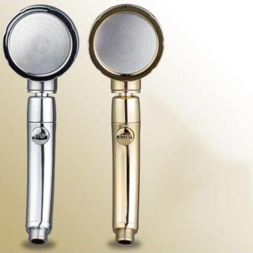 Supercharged shower booster three-speed water stop universal shower bath shower hand-held wine universal interface