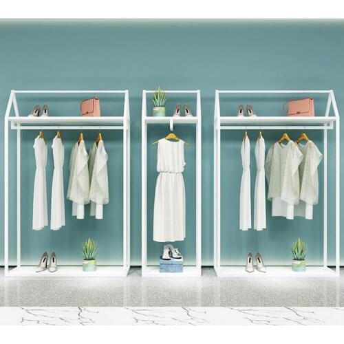 New clothing store display rack floor-type web celebrity womens clothing store dedicated hanging hanger wear-resistant durable