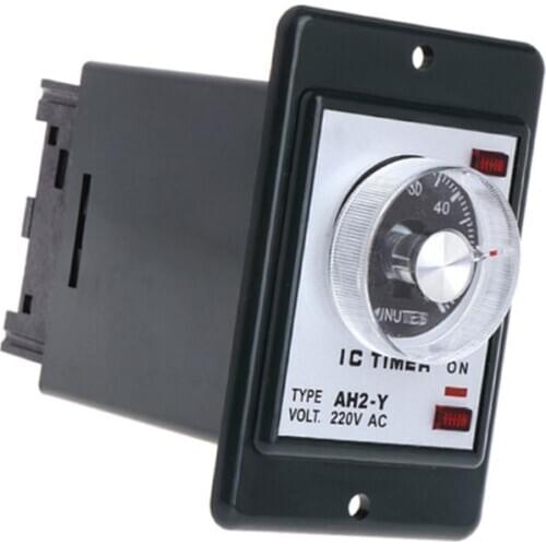 AC 220V Power on Delay Timer High Accuracy 1/3/5/10/30/60 Seconds 3/6/10/30/60 Minutes Time Relay