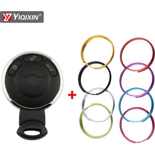 YIQIXIN Aluminum Alloy Car Key Shell Protective Ring Key Ring Decorations For BMW Mini Cooper Clubman Countryman R56 R57 R58 R60