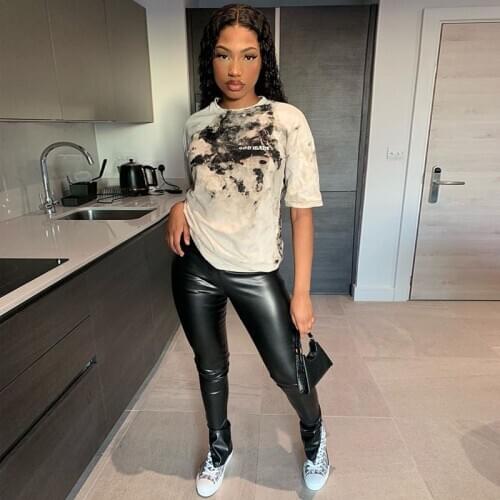 2020 Winter Pants Leather Leggings Womens Casual Pu Warm Female Split Trousers Slim Fit Autumn High Waist Leather Pants