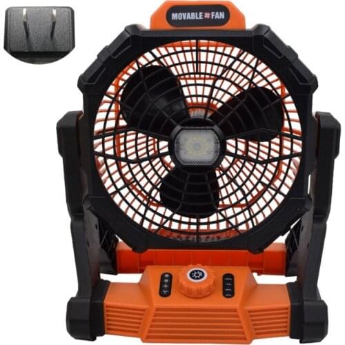 EU US UK Plug 10inch 14400mAh Rechargeable Desk Fan Camping Fan with LED Lamp