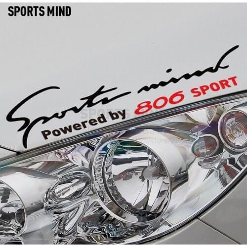 10 Pieces Sports Mind Car Styling On Car Lamp Eyebrow automobiles & motorcycles Car Sticker Decal For Peugeot 806 accessories