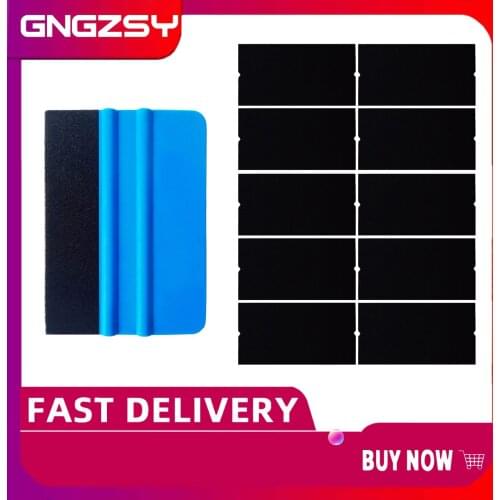 Mobile Screen Protector Install Squeegee Soft Wall Paper Car Vinyl Wrap Decal Scraper With 10pcs Standby 10*4.8cm Felt K35