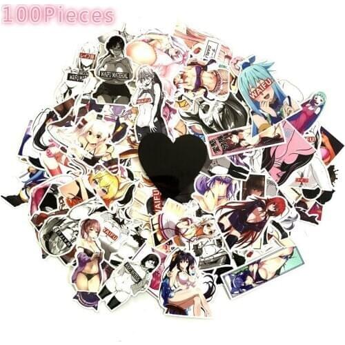 100PCS Kawaii Beauty Bunny girl Sexy Stickers for Adult Suitcase Laptop Bumper Car Snowboard Bike Skateboard Anime Sticker VSCO