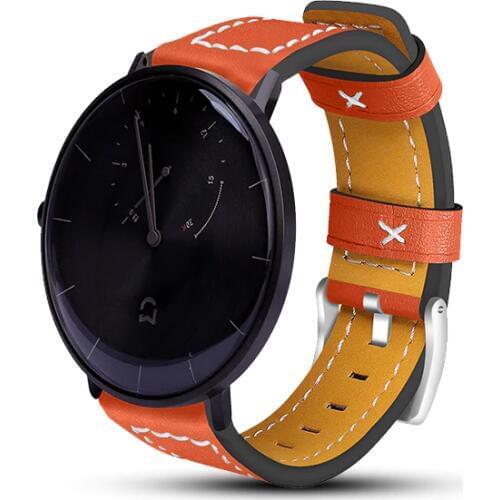 20mm Leather bands For Xiaomi mijia quartz watch strap cowhide Business casual Men / women smart watch Fresh looks strap