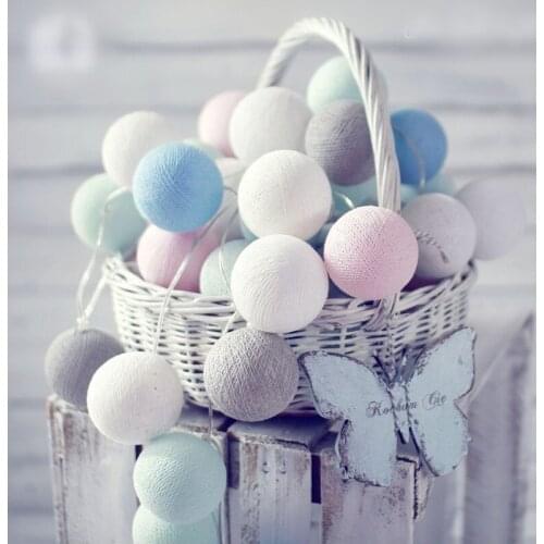 3M LED Lights Cotton Ball String for Christmas Decoration Bedroom Flashing Starry Lights Home Party Decoration Lights String