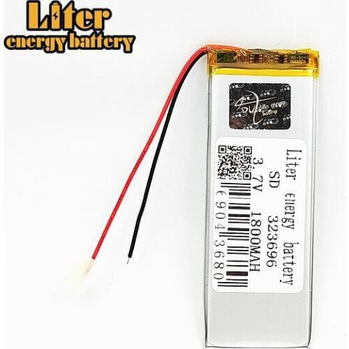 323696 3.7V 1800mAh Rechargeable li-Polymer Li-ion Battery For MP4 MP5 DVD GPS Camera Electric Toys 96x36x3.2mm Batteries