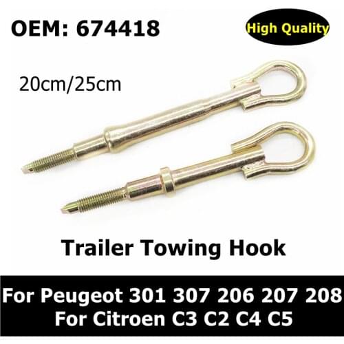 7212ZJ 7212SQ 674418 674416 Trailer Hitch For Peugeot 301 307 308 206 207 208 2008 For Citroen C3/C2/C4/C5Trailer Towing Hook