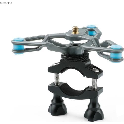 Bike Bicycle Shock absorption Handlebar Mount Holder Adapter Motorbike Clip Support Bracket For Gopro hero Xiaomi Yi 4K Cameras