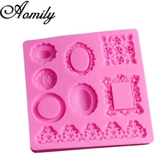 Aomily Cartoon Frame Shaped 3D Silicon Chocolate Jelly Candy Cake Bakeware Mold DIY Pastry Bar Ice Block Soap Mould Baking Tool