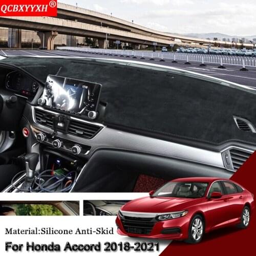 Car Styling For Honda Accord 2018-2021 Auto Dashboard Protective Mat Shade Cushion Pad Rose Carpet Mat Cover Internal Accessory