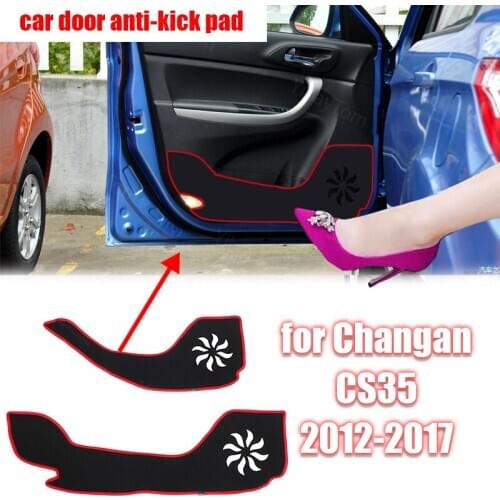 Side Edge Guard Trim Accessories Protection Carpet Car Door Anti Kick Pad Sticker Protective Mat for Changan CS35 2012-2017
