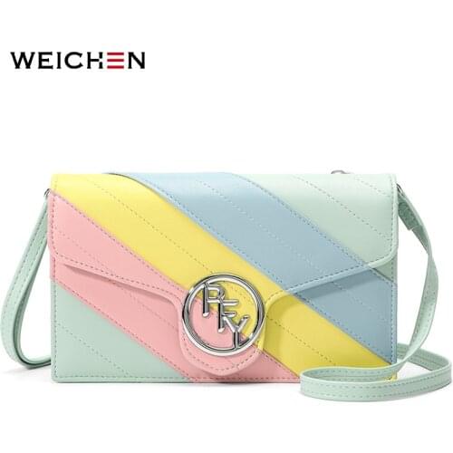 Brand Designer Small Striped Shoulder Bag Women Two Side Female Crossbody Handbag Flap Soft Pu Leather Ladies Purse