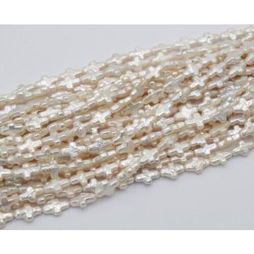 14*9mm Natural Top Freshwater Across shape Keshi Pearl Beads 16"